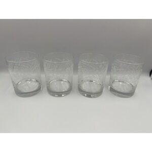 Vintage Low Ball Glasses Etched With Thank You In Different Languages‎